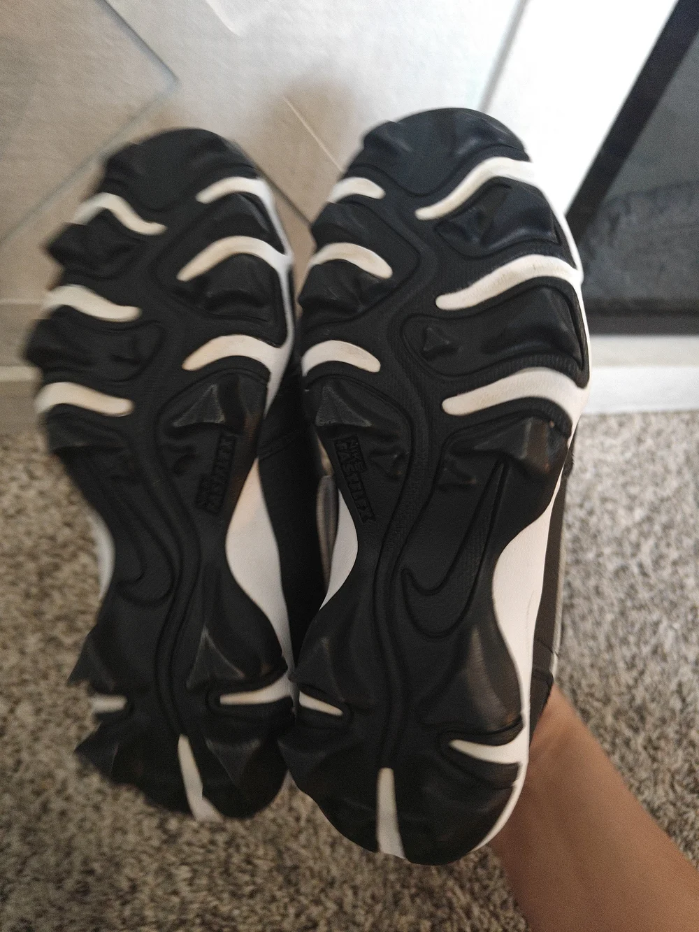 Jordan 1 Mid Toddler Cleats in a Black and White Colorway 13c